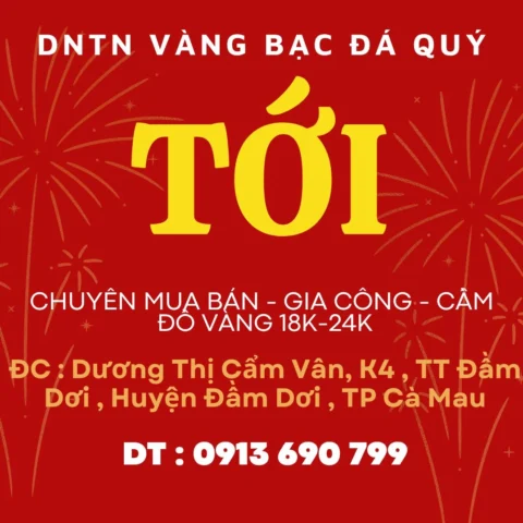 Cửa hàng vàng tại Cà Mau