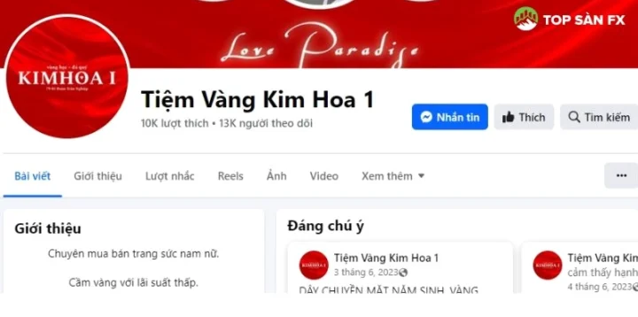 Mẫu trang sức vàng tinh xảo tại tiệm vàng Kim Hoa