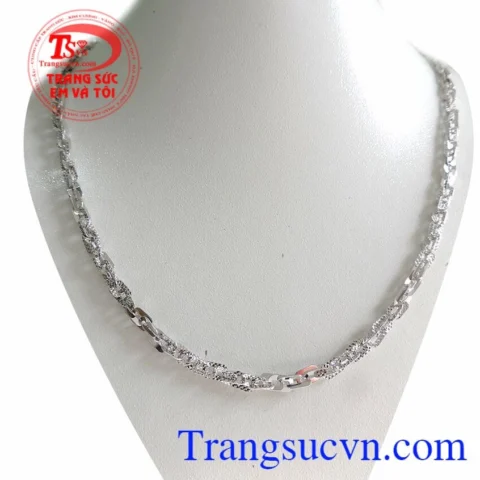 Nhẫn cưới vàng trắng 18K