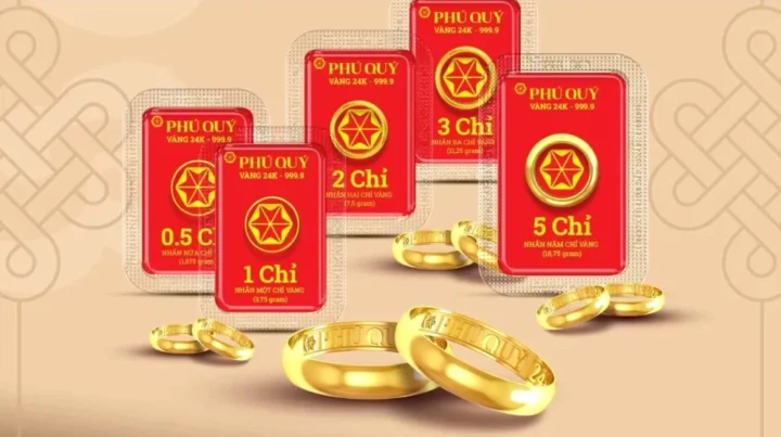 Nhẫn kim tiền vàng 9999 với thiết kế hiện đại