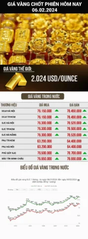 Đồ thị giá vàng