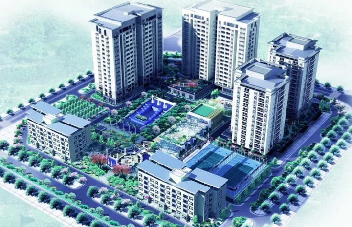 Phối cảnh tổng thể khu đô thị Việt Hưng