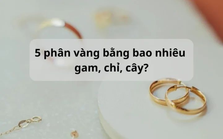 So sánh giá vàng 5 phân của các thương hiệu