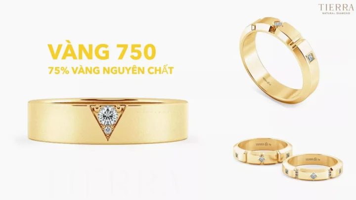 So sánh vàng 750 và vàng 18K