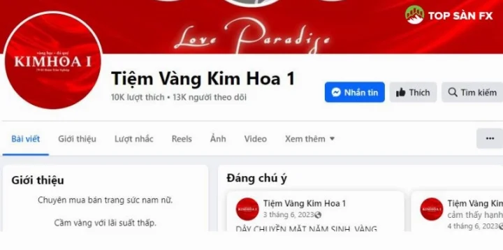 Tòa nhà Tiệm Vàng Kim Hoa tại Bình Dương